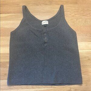 Universal Thread Grey Ribbed Tank Top Sweater